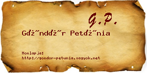 Göndör Petúnia névjegykártya